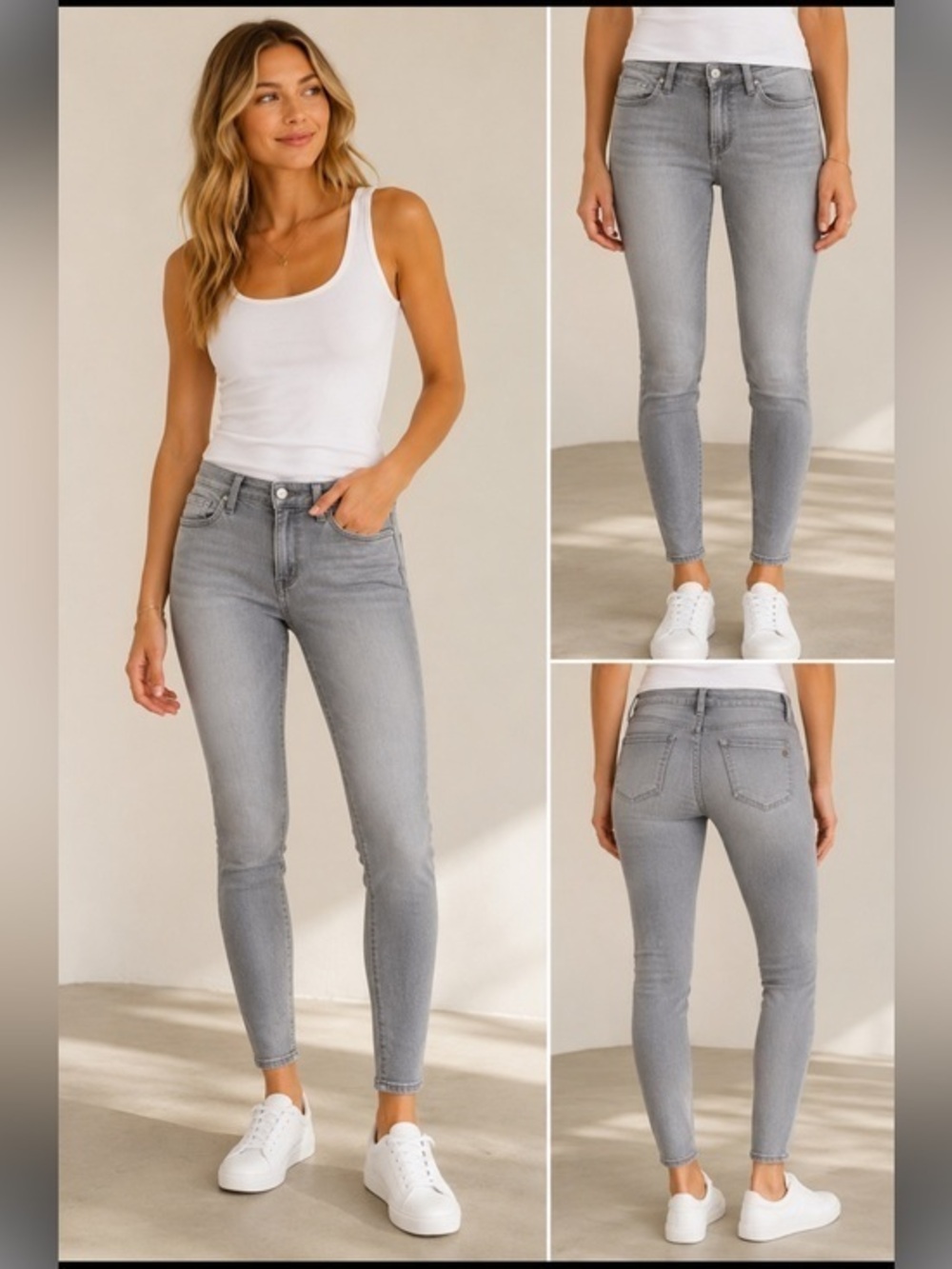 Joe’s Jeans The Skinny Ankle Gray Wash Stretch Skinny Jeans Women’s Size 29